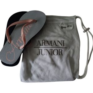 Armani Junior Blue and Pink Sandals